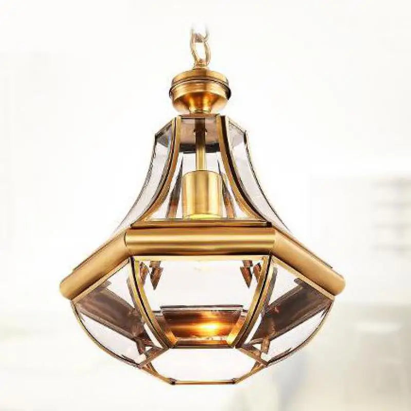 suspension en verre antique en cuivre pour intérieur élégant - vue 4 sur 8