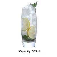 Verres collins cristal sans plomb design rainure élégant