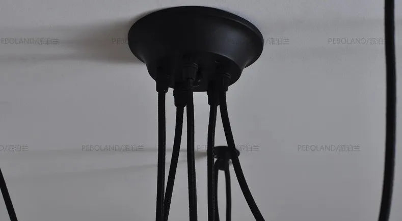 lustre rétro nordique vintage réglable design art spider - vue 5 sur 5