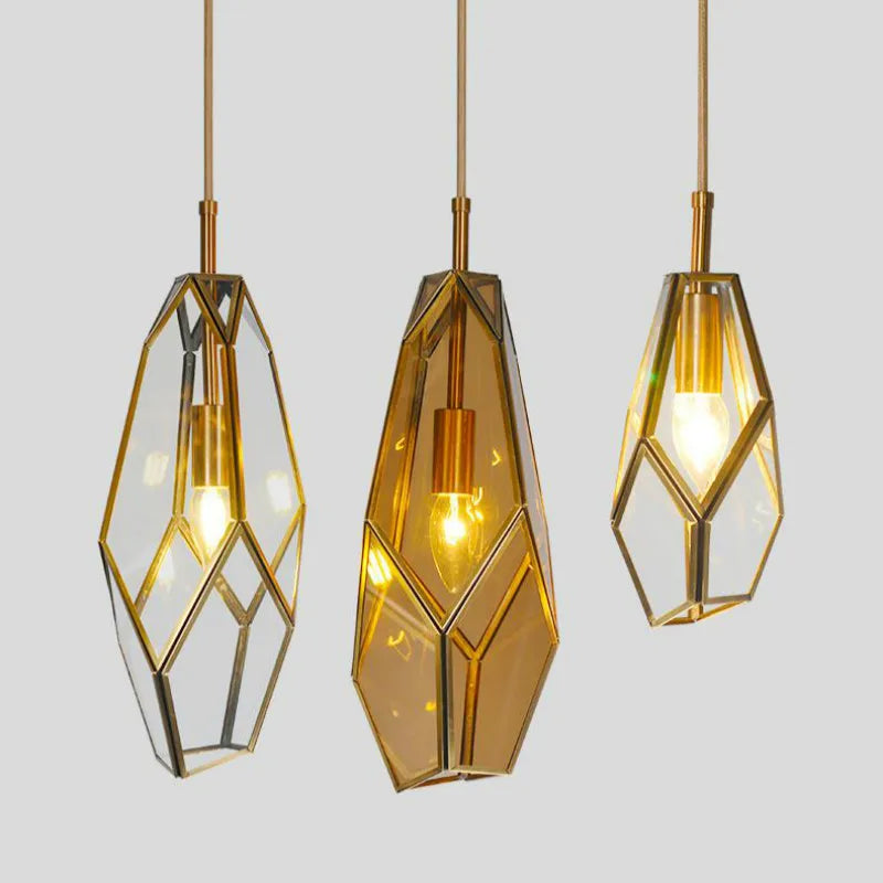 suspension art déco diamant pour éclairage intérieur et extérieur - vue 2 sur 15