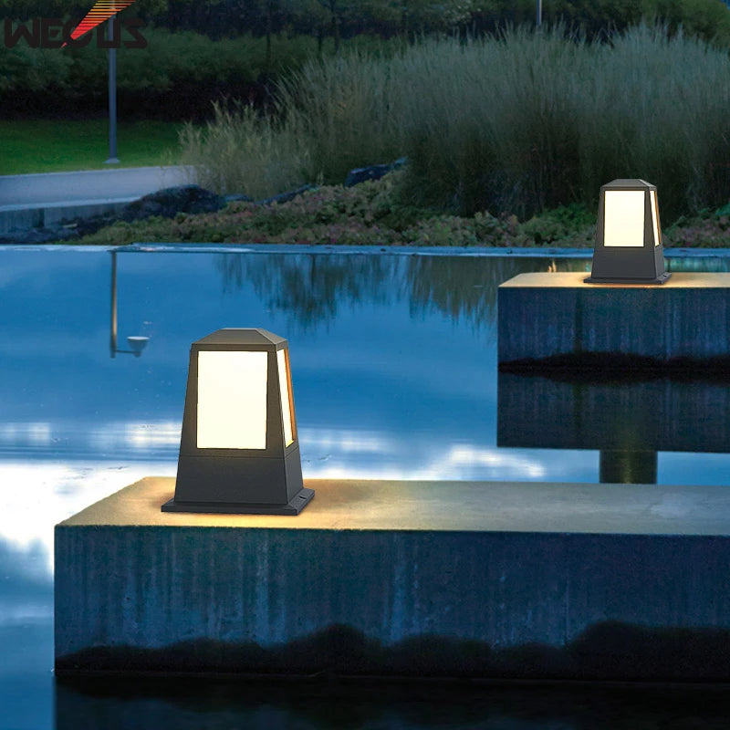 lampadaire colonne étanche pour éclairage extérieur jardin - vue 4 sur 8