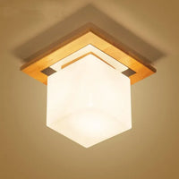 Japanische Deckenleuchte aus Holz im minimalistischen Stil für den Innenbereich
