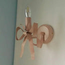 applique murale bow pour chambre de fille abat-jour en tissu