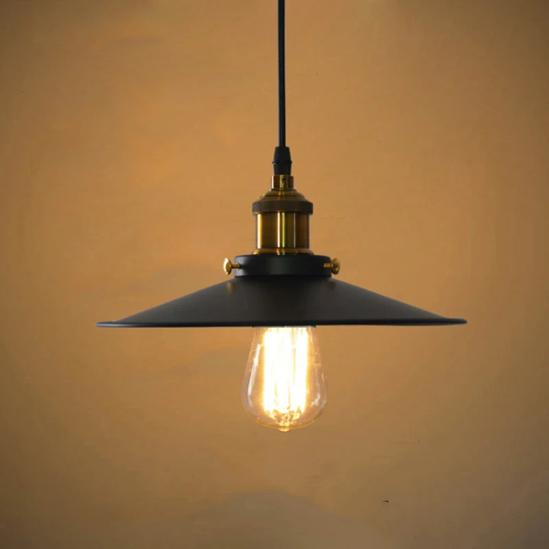 GZMJ Vintage-Pendelleuchte aus Metall im Industriedesign - vue 3 sur 7