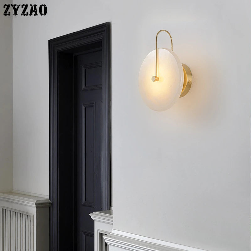 Moderne LED-Wandleuchte aus Kupfer für stilvolle Inneneinrichtung - vue 4 sur 6