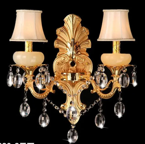 applique murale rétro à 5 bras en cristal pour intérieur élégant