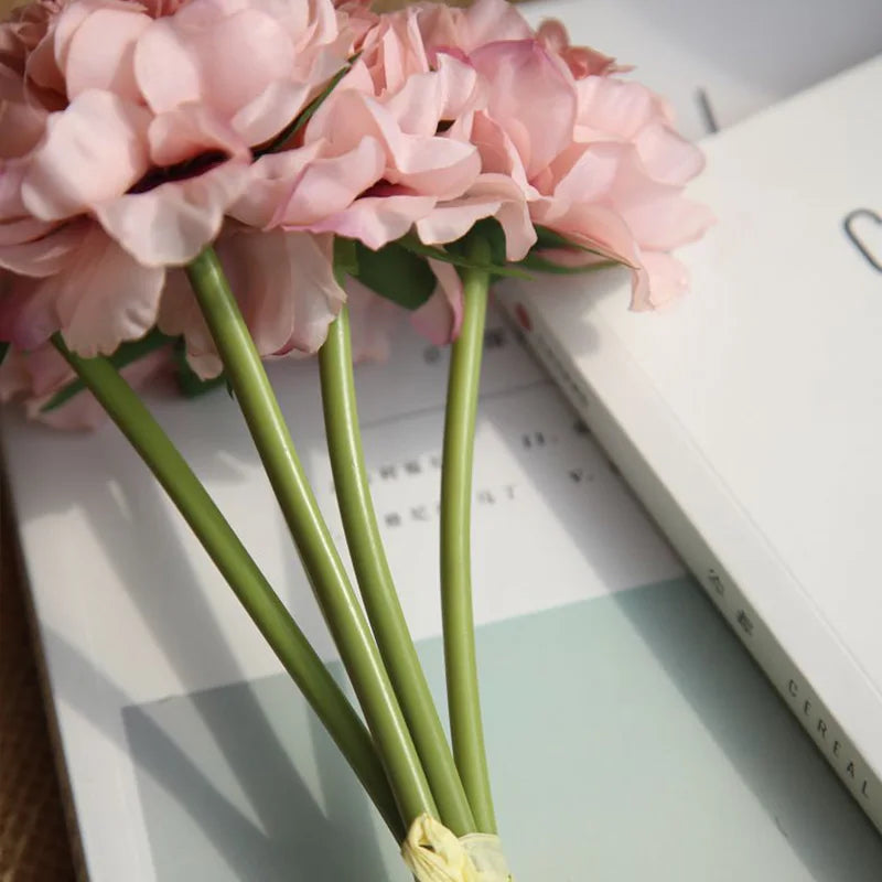 fleurs artificielles hortensias soie pour mariage décoration élégante - vue 4 sur 12