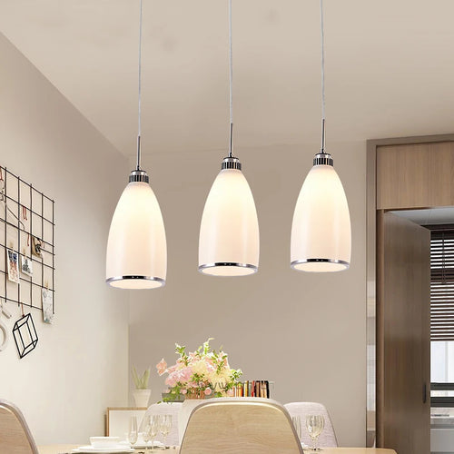 suspension led moderne en verre pour maison