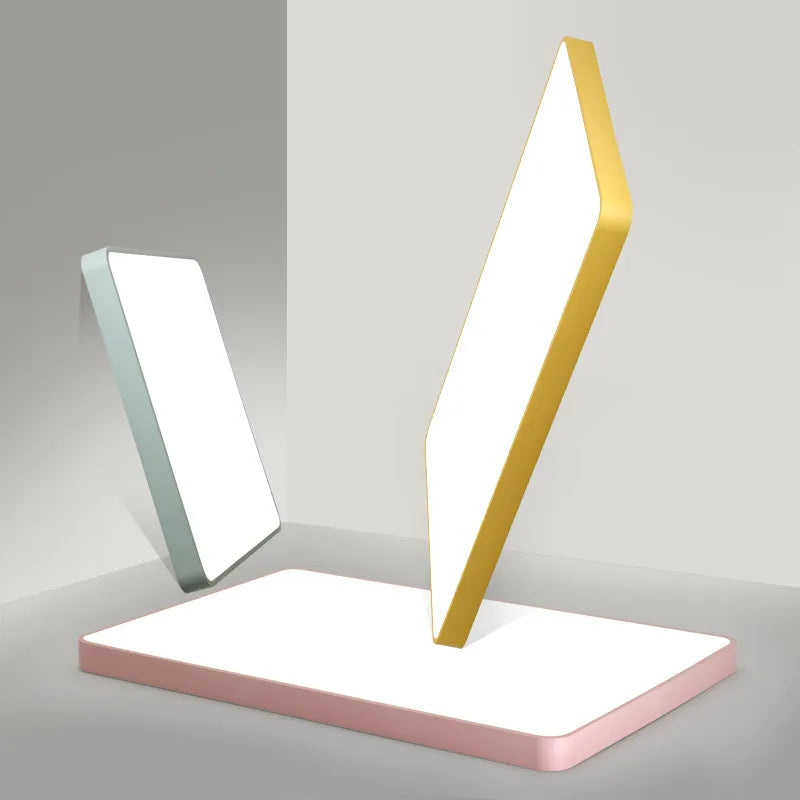 plafonnier led carré surface monté avec télécommande luminaire