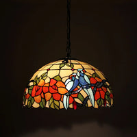 Kronleuchter im Retro-Stil aus farbigem Glas für Café und Restaurant