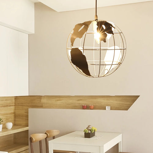 suspension à led globe rétro pour restaurants cafés et bars