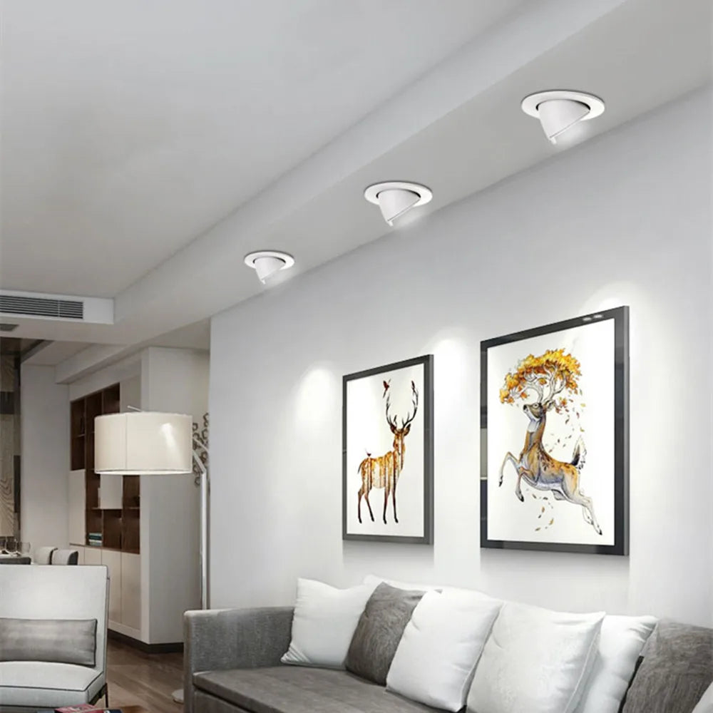 Spot Dimmable Led Downlight 360 rotation réglable encastré Downlight plafonnier salle à manger salon Spot luminaires Led - vue 6 sur 6