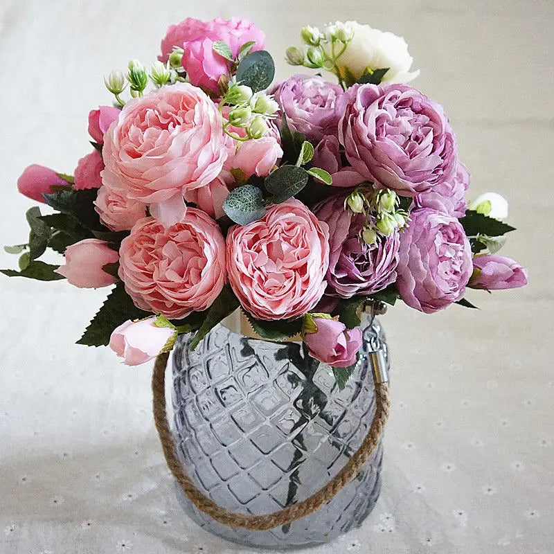 beau bouquet de fleurs artificielles pour mariage et décoration - vue 6 sur 13