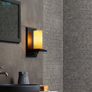 applique murale vintage style industriel en marbre et fer