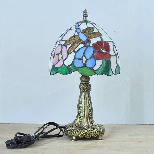 Schreibtischlampe Libelle im Tiffany-Stil originelles dekoratives Geschenk - vue 6 sur 6