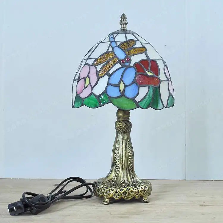 Schreibtischlampe Libelle im Tiffany-Stil originelles dekoratives Geschenk - vue 5 sur 6