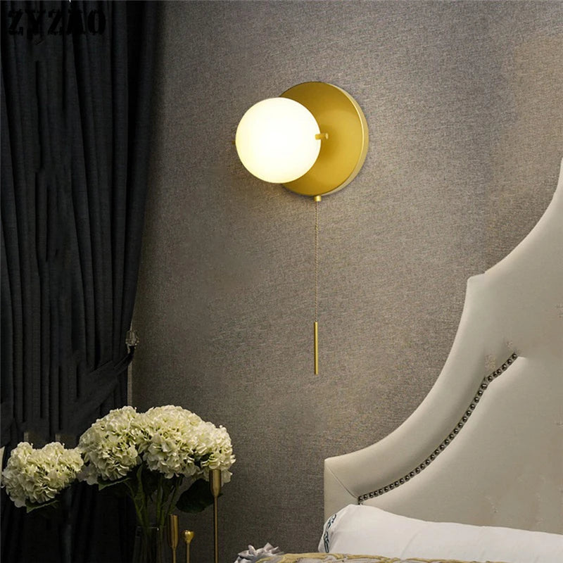 applique murale led avec interrupteur design moderne en verre - vue 4 sur 7