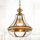 suspension en verre antique en cuivre pour intérieur élégant
