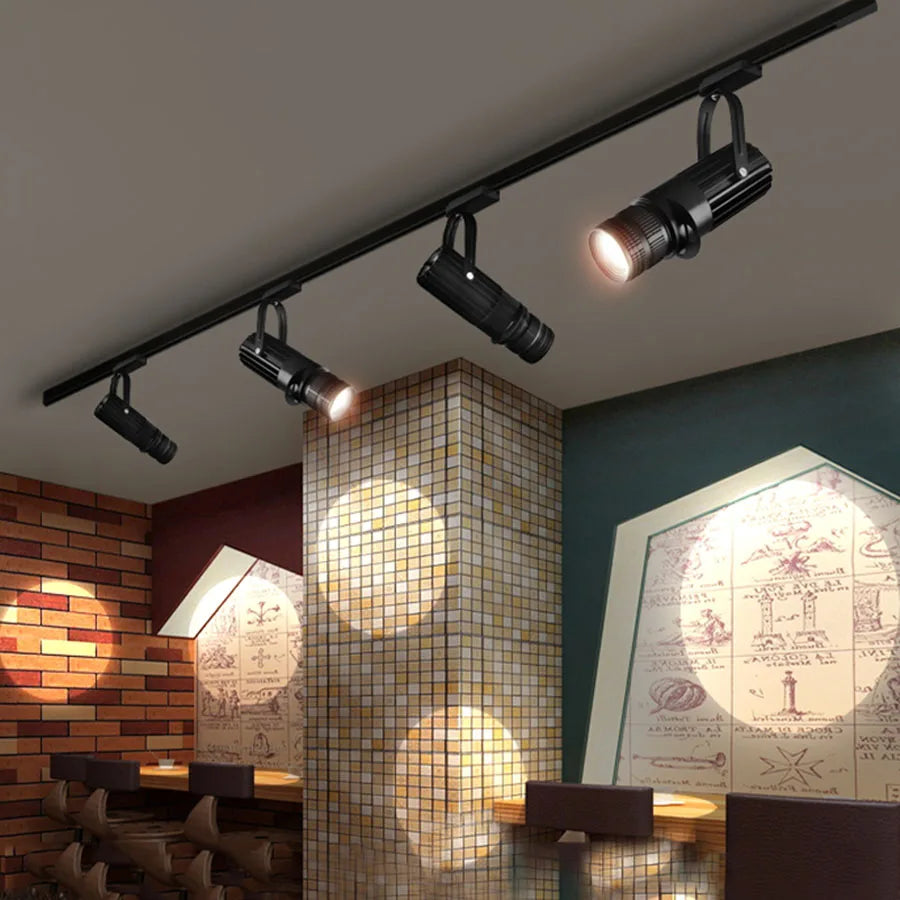 projecteur sur rail led avec mise au point réglable pour éclairage intérieur - vue 3 sur 5