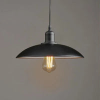 suspension industrielles vintage en métal noir led