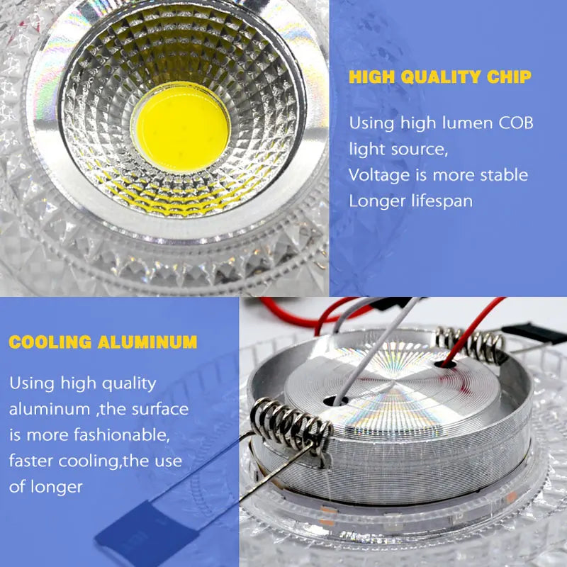 led downlight cob arc-en-ciel rgb plafonnier magique - vue 4 sur 8