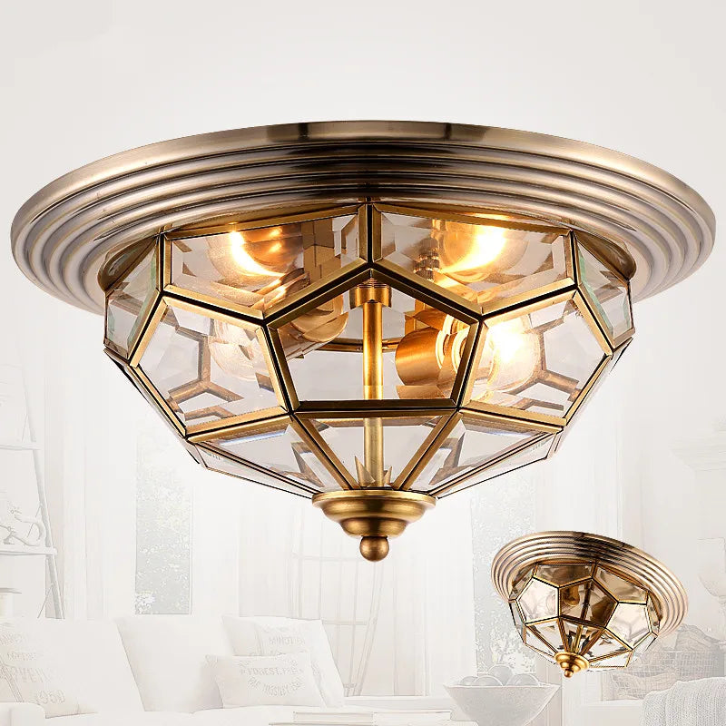 plafonnier en cuivre design pour intérieur moderne élégant