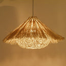 lampe suspendue originale en rotin nid d'oiseau tissé à la main