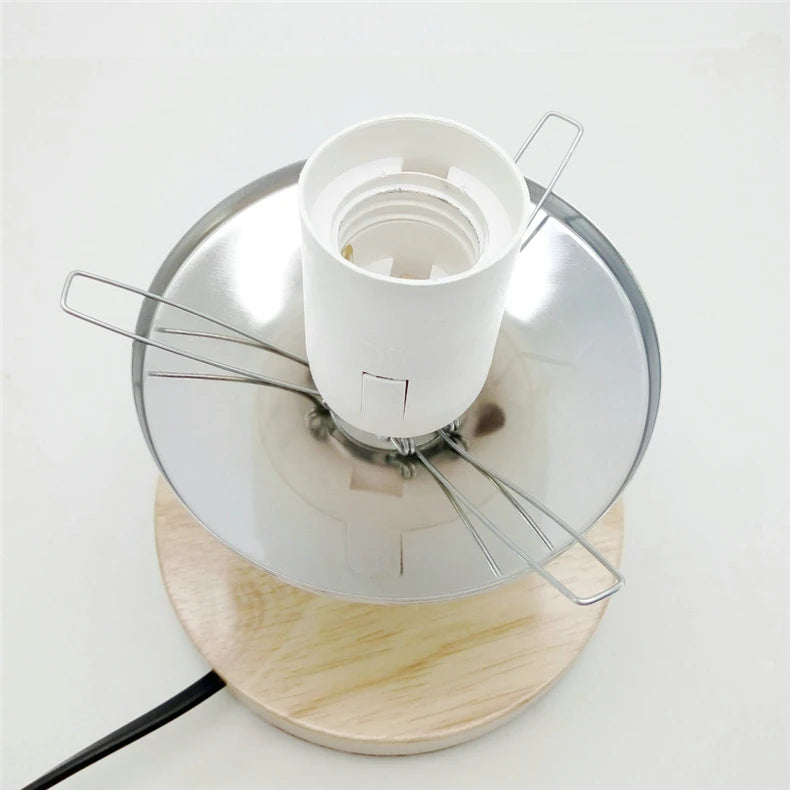 lampe de bureau vintage en bois avec protection de la vue led