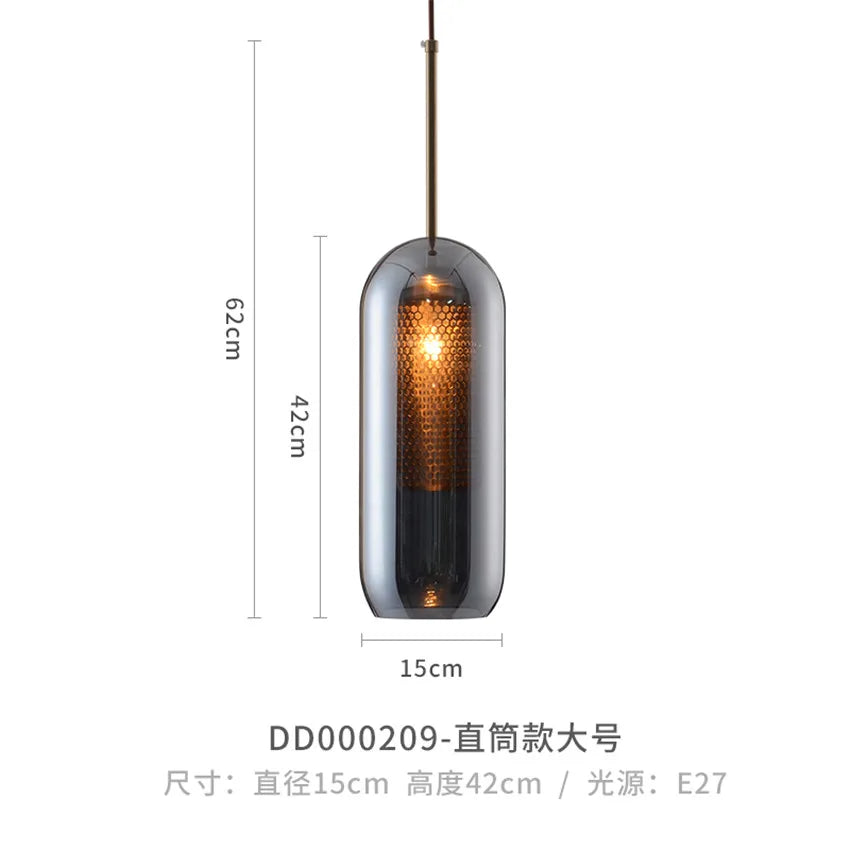 Moderne Pendelleuchte aus Glas für elegante Wohnraumdekoration - vue 13 sur 17