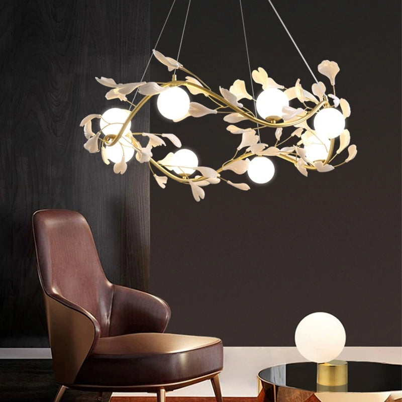 Nordischer Design-Kronleuchter für elegante und romantische Inneneinrichtung - vue 5 sur 11
