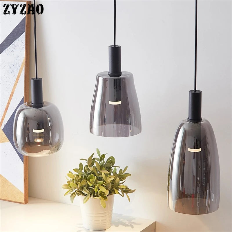 suspension en verre pour décoration d'intérieur moderne - vue 3 sur 12