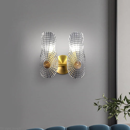 applique murale led design ailes dorées de luxe moderne - vue 4 sur 9