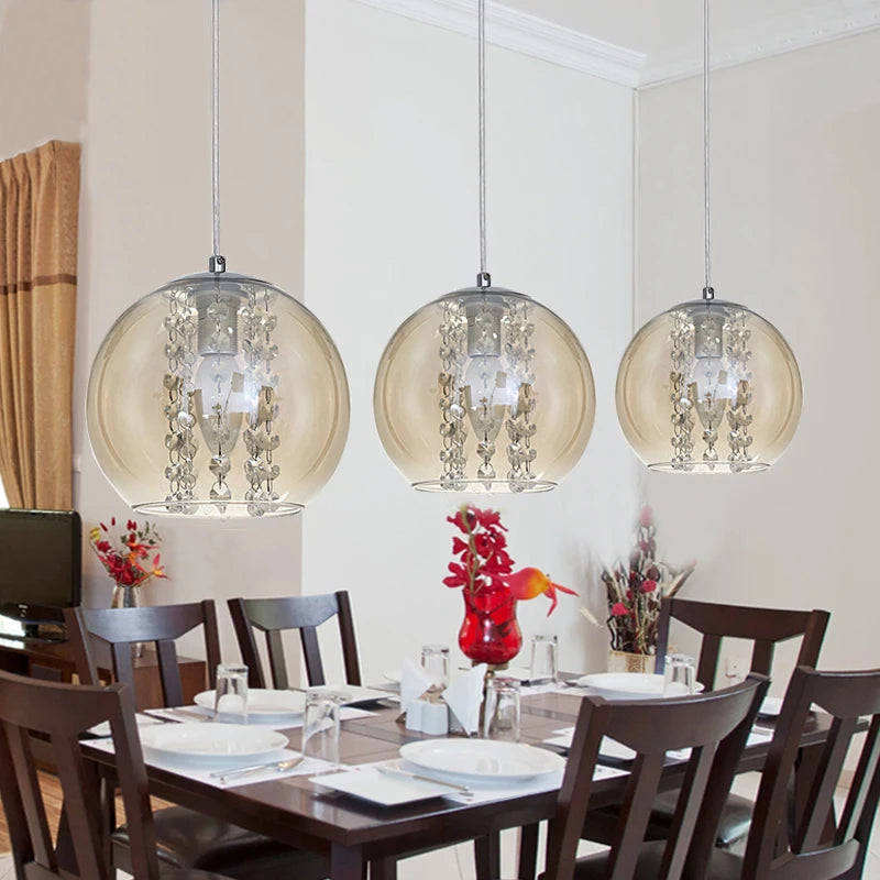 suspension moderne en verre pour décoration intérieure élégante - vue 7 sur 9