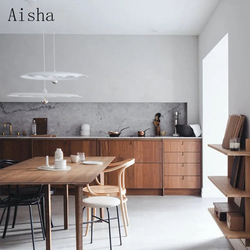 Minimalistische Pendelleuchte aus Eisen für moderne Innendekoration - vue 6 sur 7