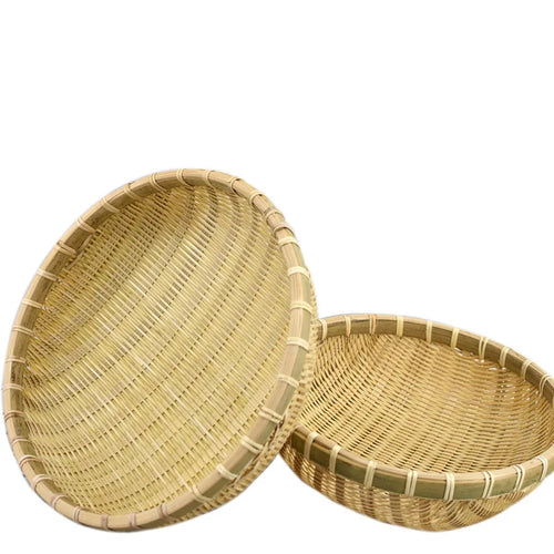 Natural Eco-Friendly Handmade Bamboo Basket, Rattan Storage Basket, Fruit, Vegetables, Bread, Home Organizer - vue 3 sur 8