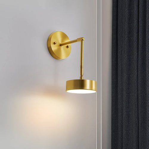 Nordische Wandleuchte aus Kupfer modernes Design drehbar - vue 3 sur 5