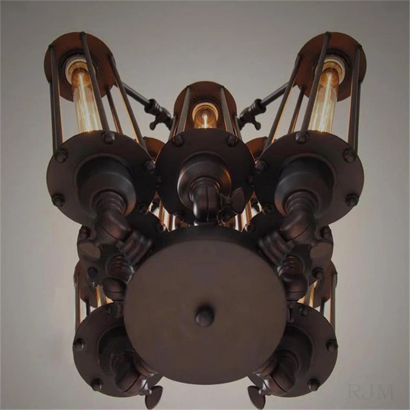 suspension vintage industrielle avec ampoule edison pour restaurant - vue 6 sur 8