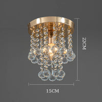 suspension en cristal doré et argenté décoratif