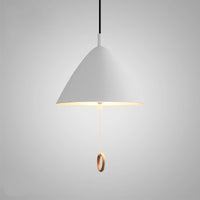 lampe suspendue design simple macaron avec interrupteur à tirer
