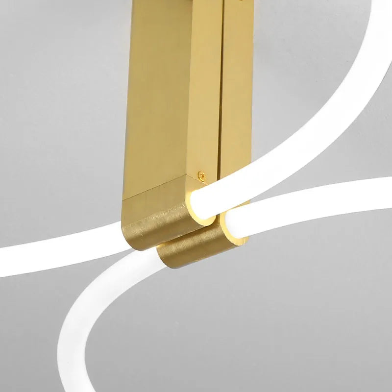 Plafonnier design ronds LED éclairage 360 degrés en acrylique - vue 3 sur 11