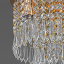 suspension en cristal doré et argenté pour décoration intérieure