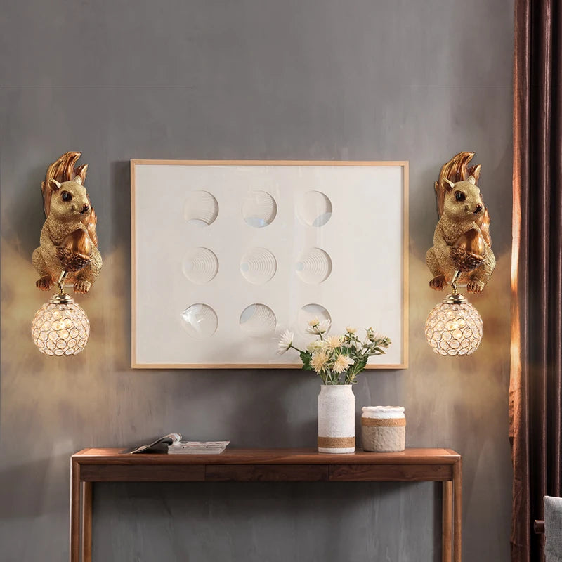 applique murale créative écureuil hibou pour chambre enfant - vue 5 sur 11