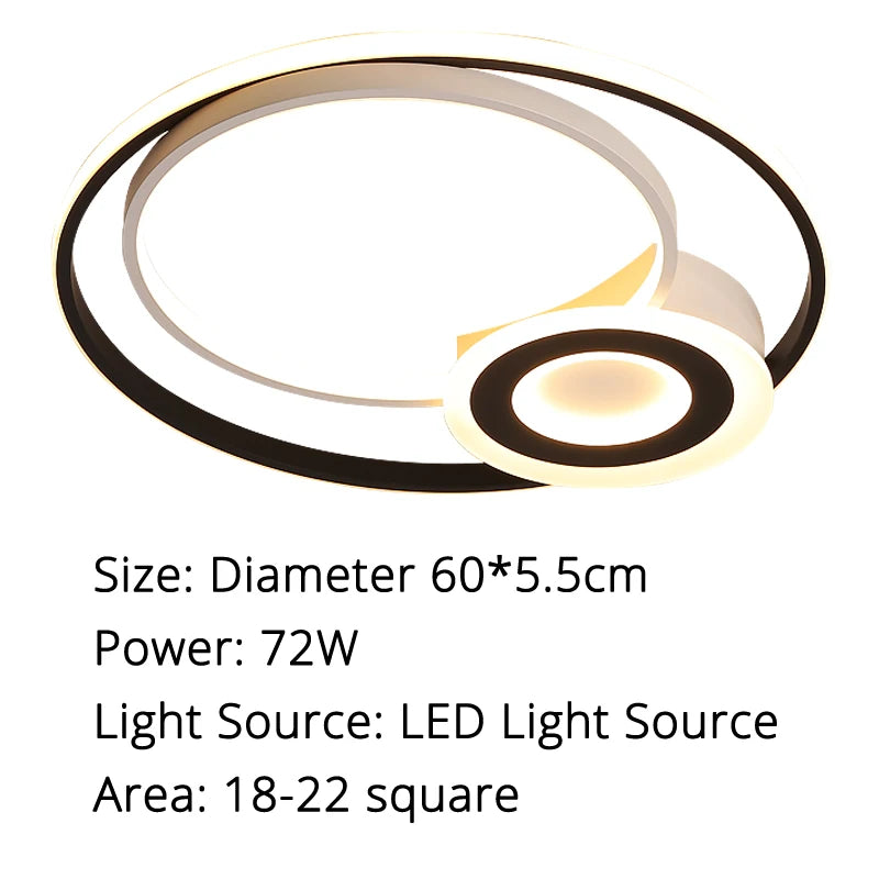Runde LED-Deckenleuchte im modernen Design für dekorative Innenbeleuchtung