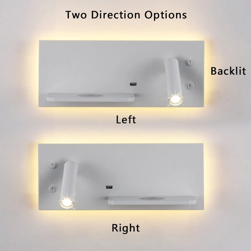 lampe de lecture led sandiy avec chargeur usb et sans fil