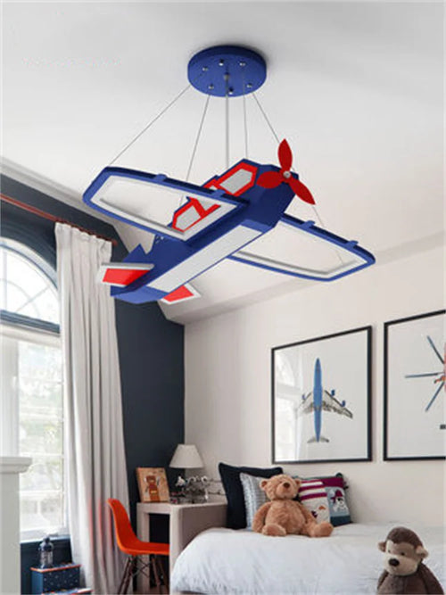 Kinder-Pendelleuchte in Flugzeugform für das Kinderzimmer - vue 2 sur 7