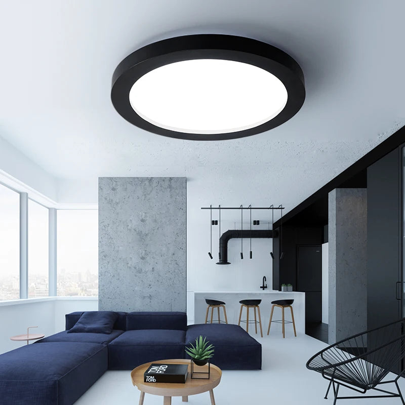 plafonnier led moderne à intensité variable en fer pour intérieur - vue 3 sur 6