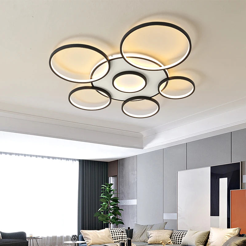 lustre led moderne en bois et aluminium pour éclairage intérieur - vue 6 sur 18
