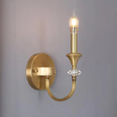 applique murale en cristal lampe à bougie led en cuivre à double tête