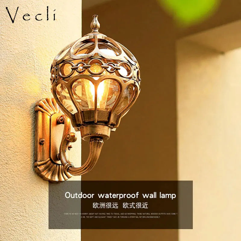 Applique murale étanche extérieure rétro extérieur intérieur Villa jardin lampe de jardin extérieur mur allée couloir balcon décoration - vue 4 sur 8