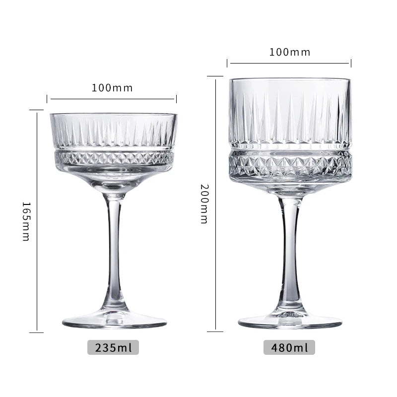 Lot 2 coupes champagne elysia verre cocktail martini - vue 3 sur 7